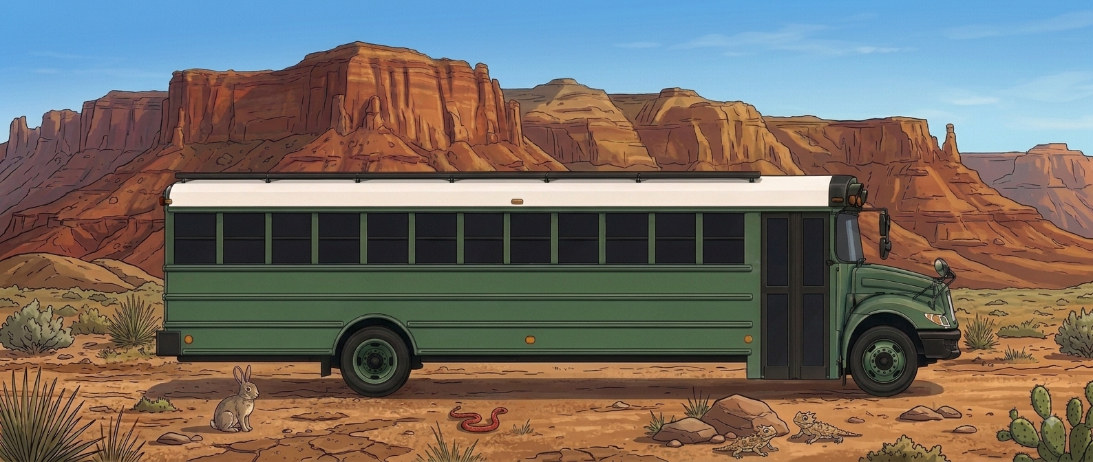 Roadwork Design Studio 2005 International CE300 Bus in Desert Station